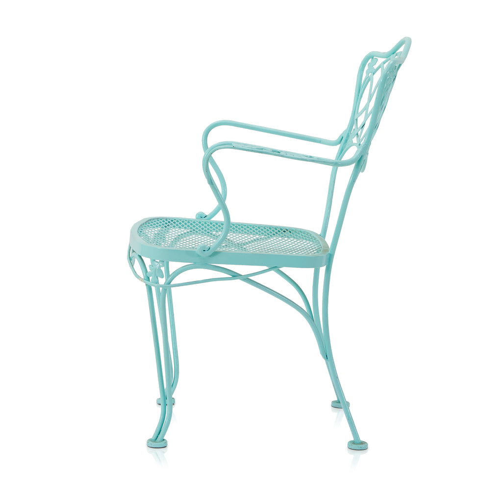 Aqua Metal Outdoor Dining Chair