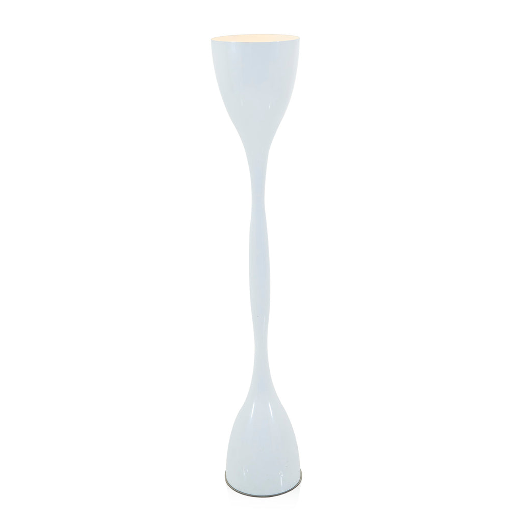 White Large Curvy Floor Lamp