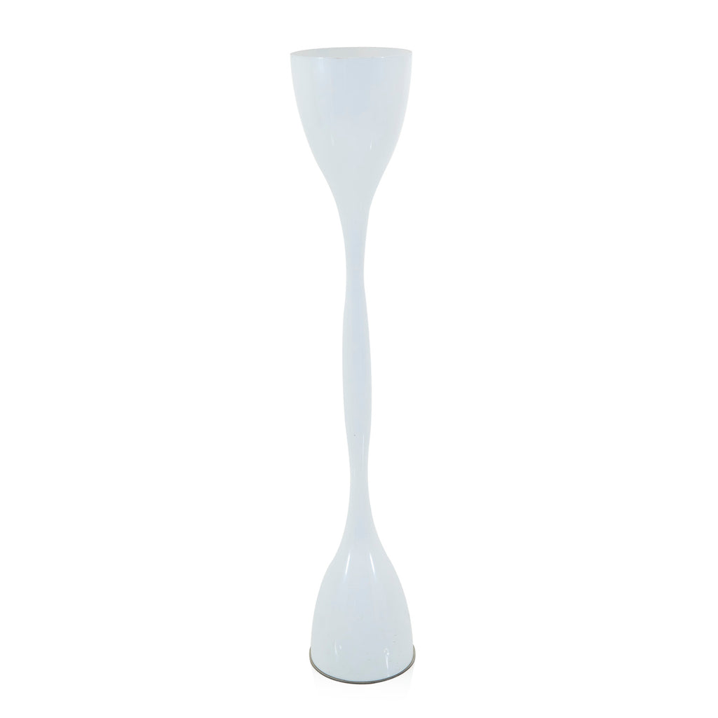 White Large Curvy Floor Lamp
