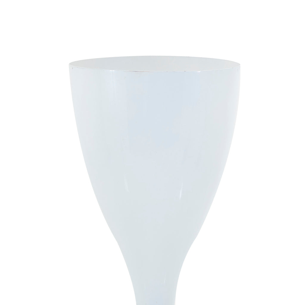 White Large Curvy Floor Lamp