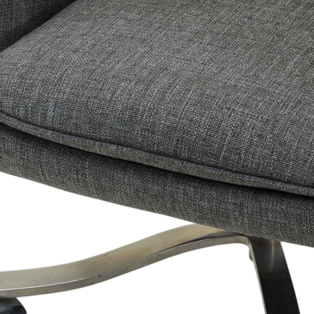 Grey Rolling Office Armchair