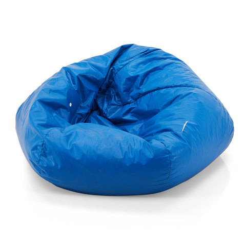 Large Blue Vinyl Bean Bag