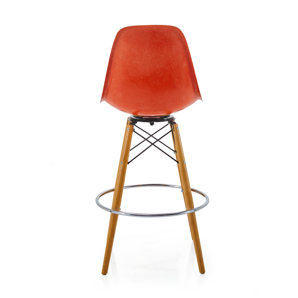 Shell Dowel Bar Stool with Wooden Base