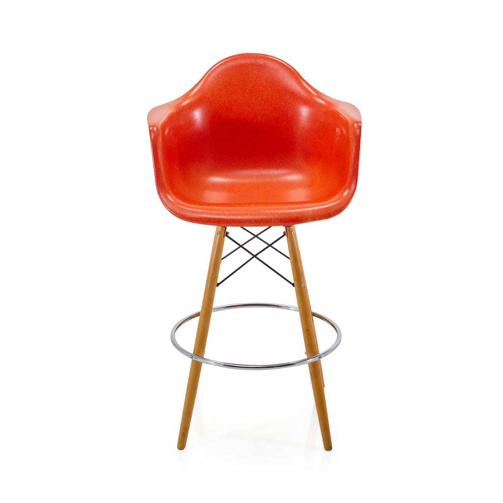 Shell Dowel Counter Stool with Wooden Base