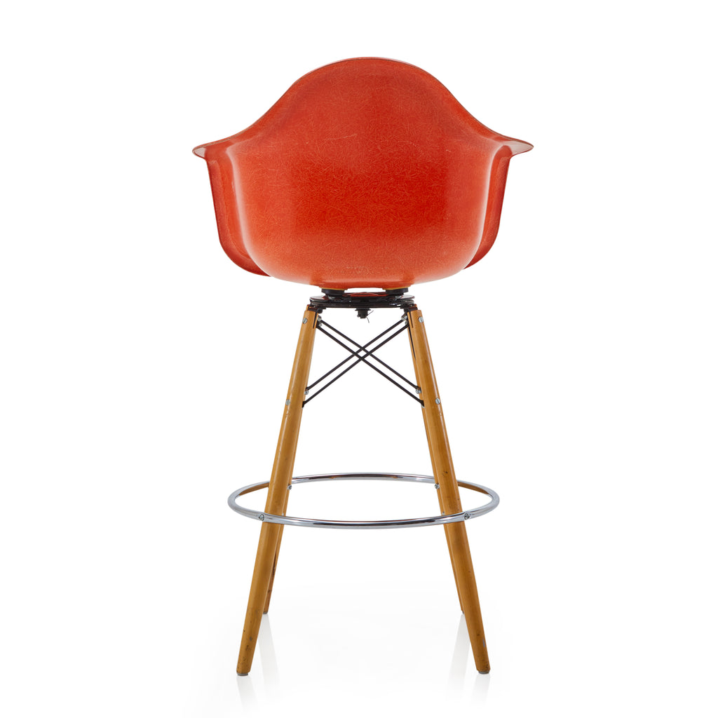 Shell Dowel Counter Stool with Wooden Base