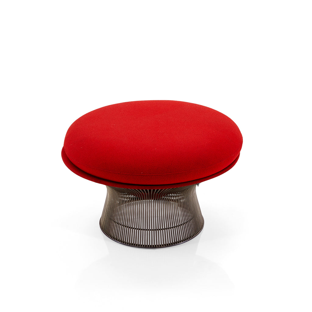 Red Platner Easy Ottoman