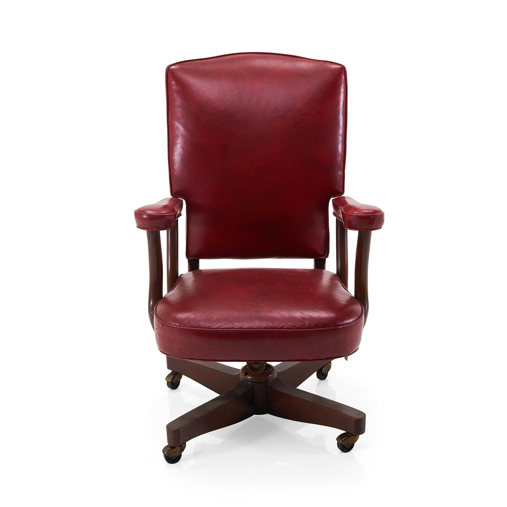 Red Vinyl Executive Chair