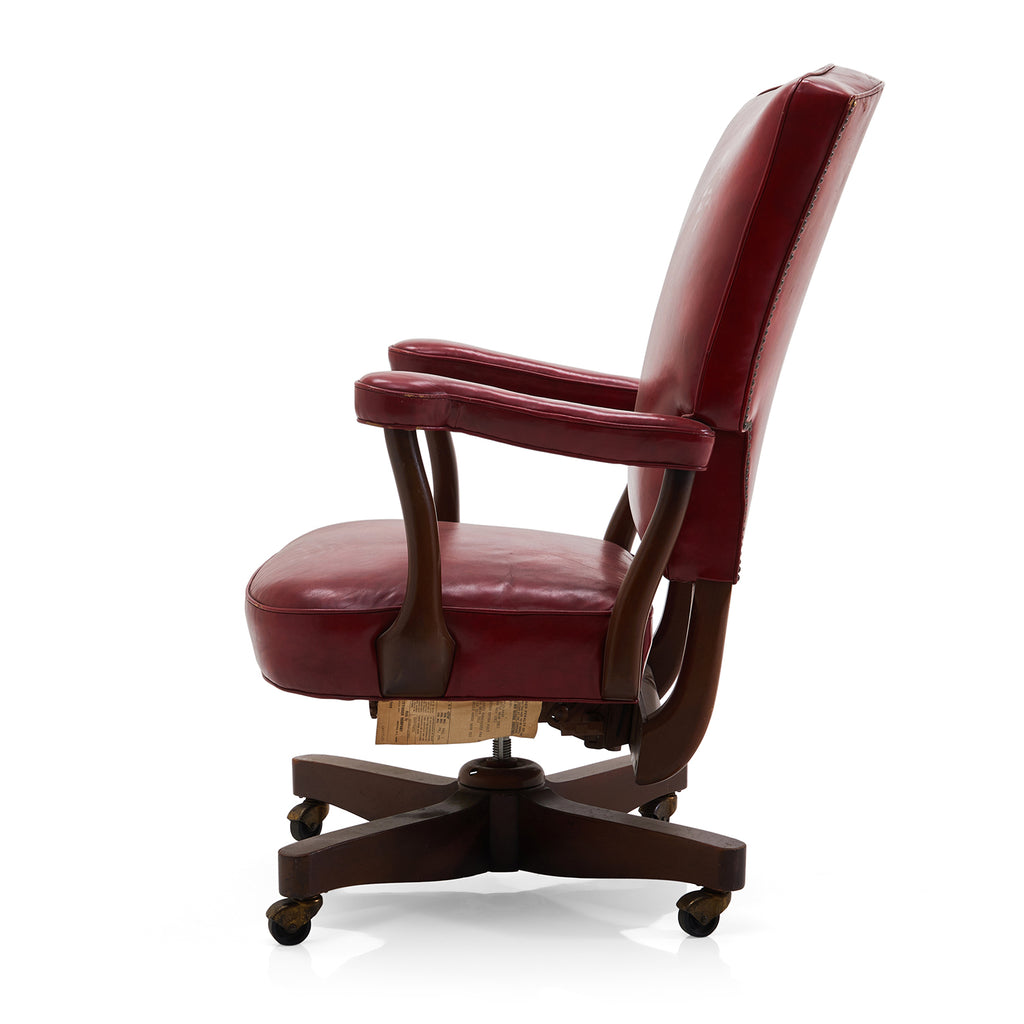 Red Vinyl Executive Chair