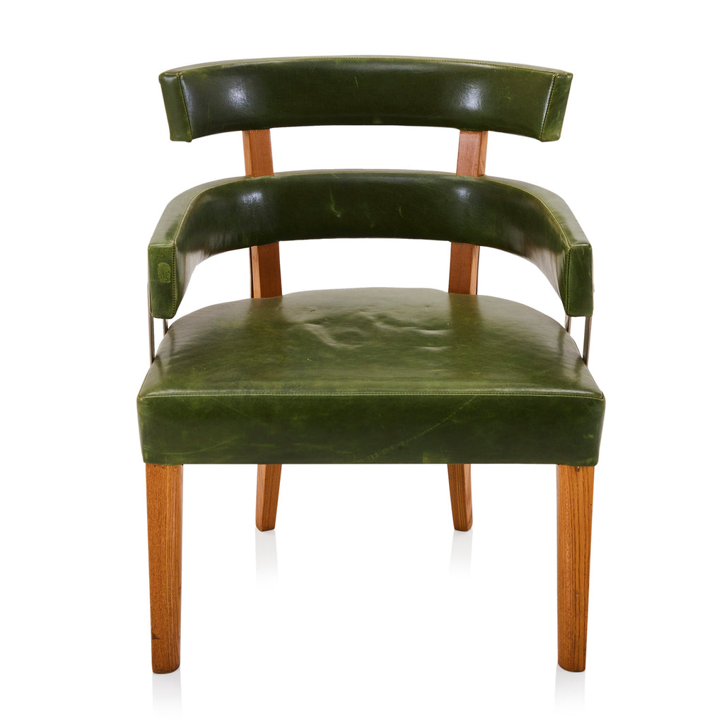 Green Vinyl Segmented Armchair