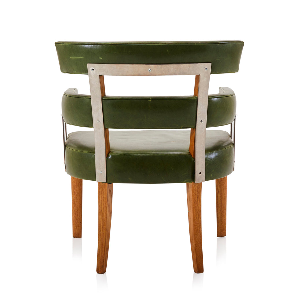 Green Vinyl Segmented Armchair