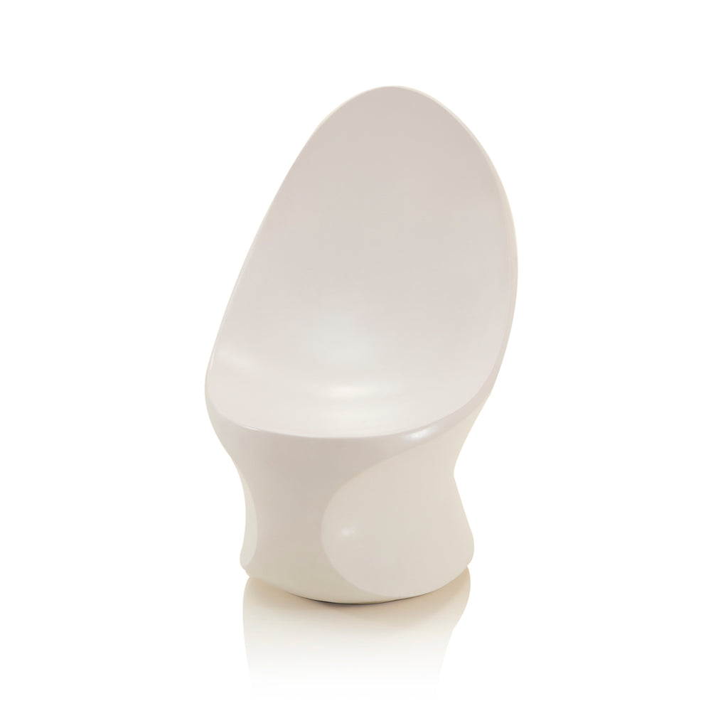 White Fiberglass Airline Modern Side Chair