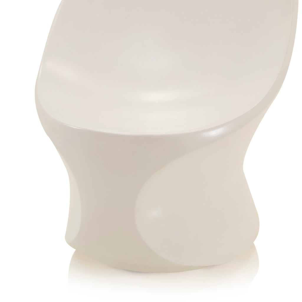White Fiberglass Airline Modern Side Chair