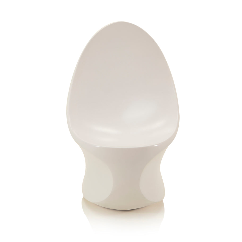 White Fiberglass Airline Modern Side Chair