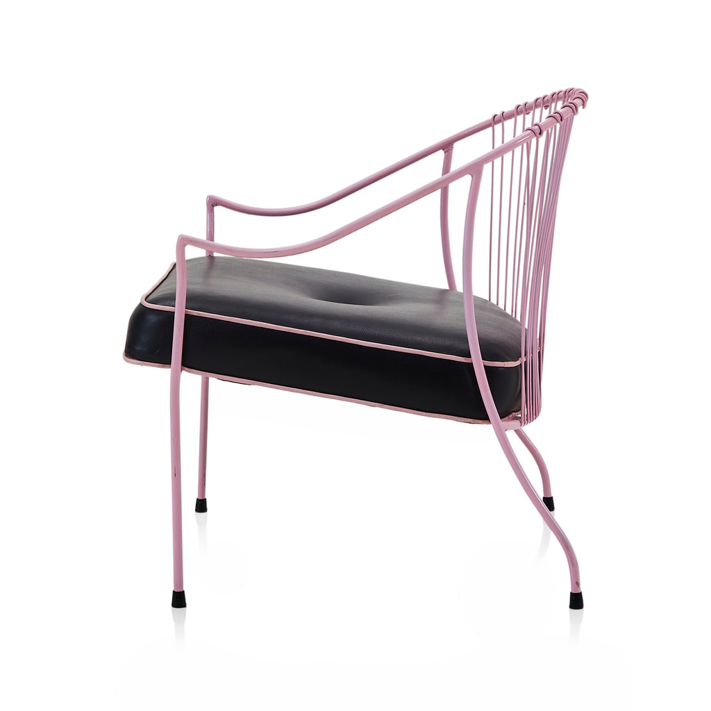 Black & Pink Wire Outdoor Chair