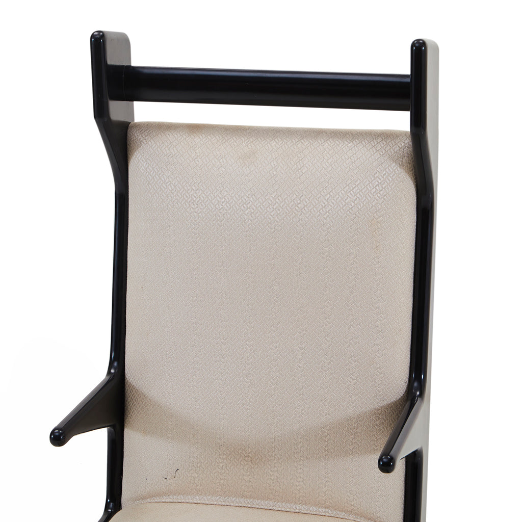 Black & White Italian Wingback Arm Chair