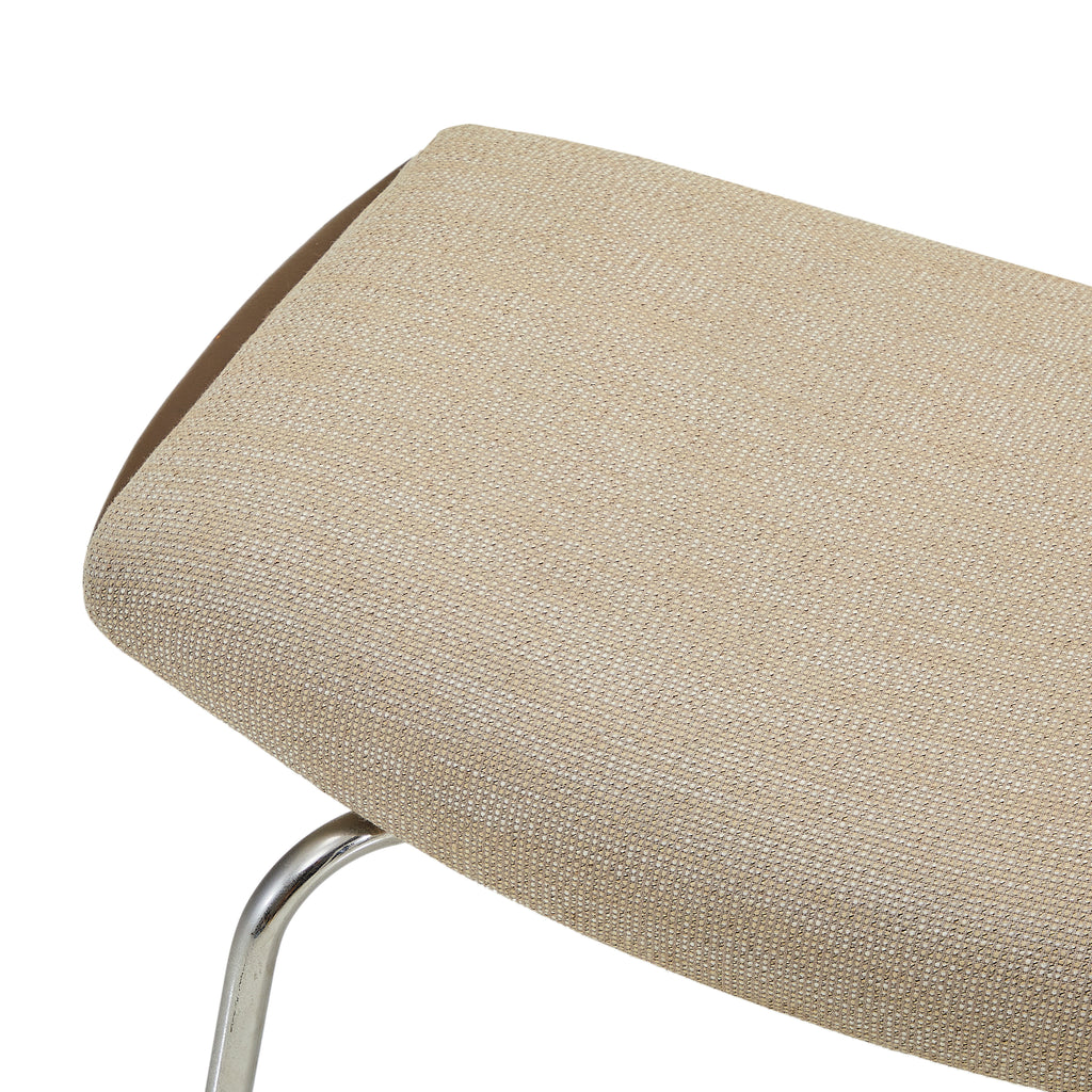 Beige & Brown Ox Lounge Ottoman