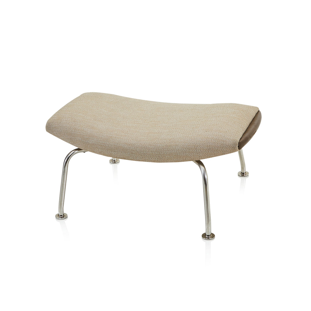 Beige & Brown Ox Lounge Ottoman