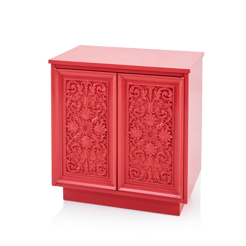 Small Pink Cabinet with Floral Details