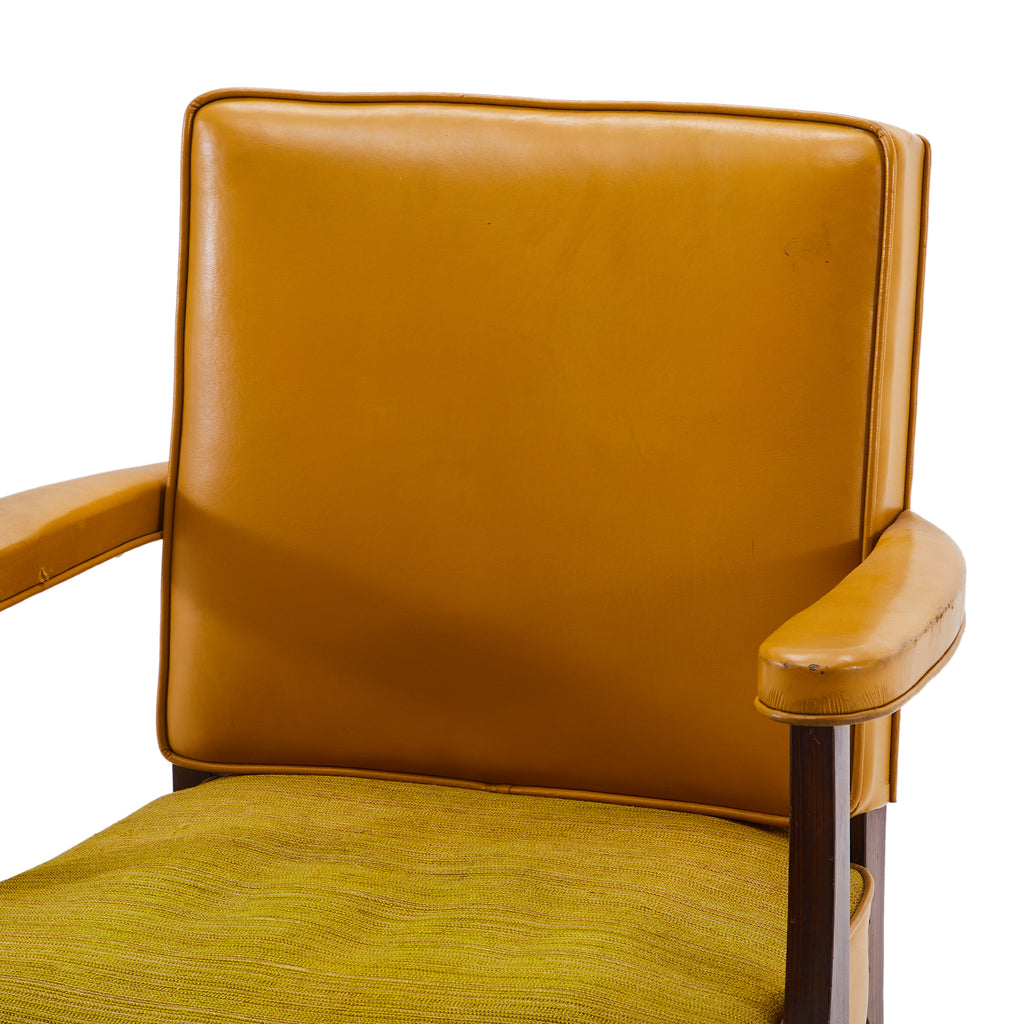 Yellow Mustard Vinyl Armchair