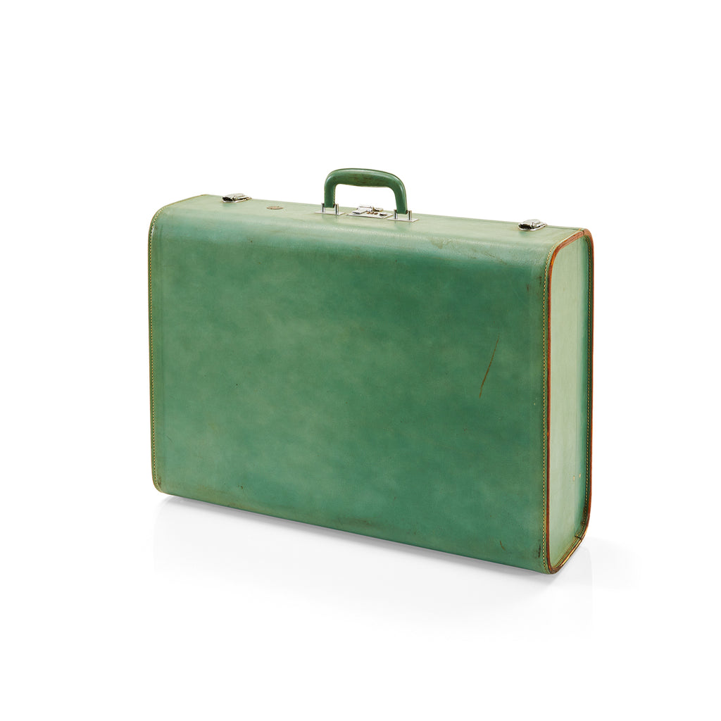 Green Large Leather Suitcase