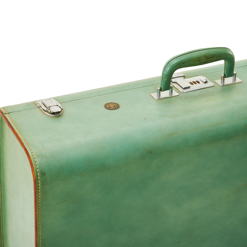 Green Large Leather Suitcase