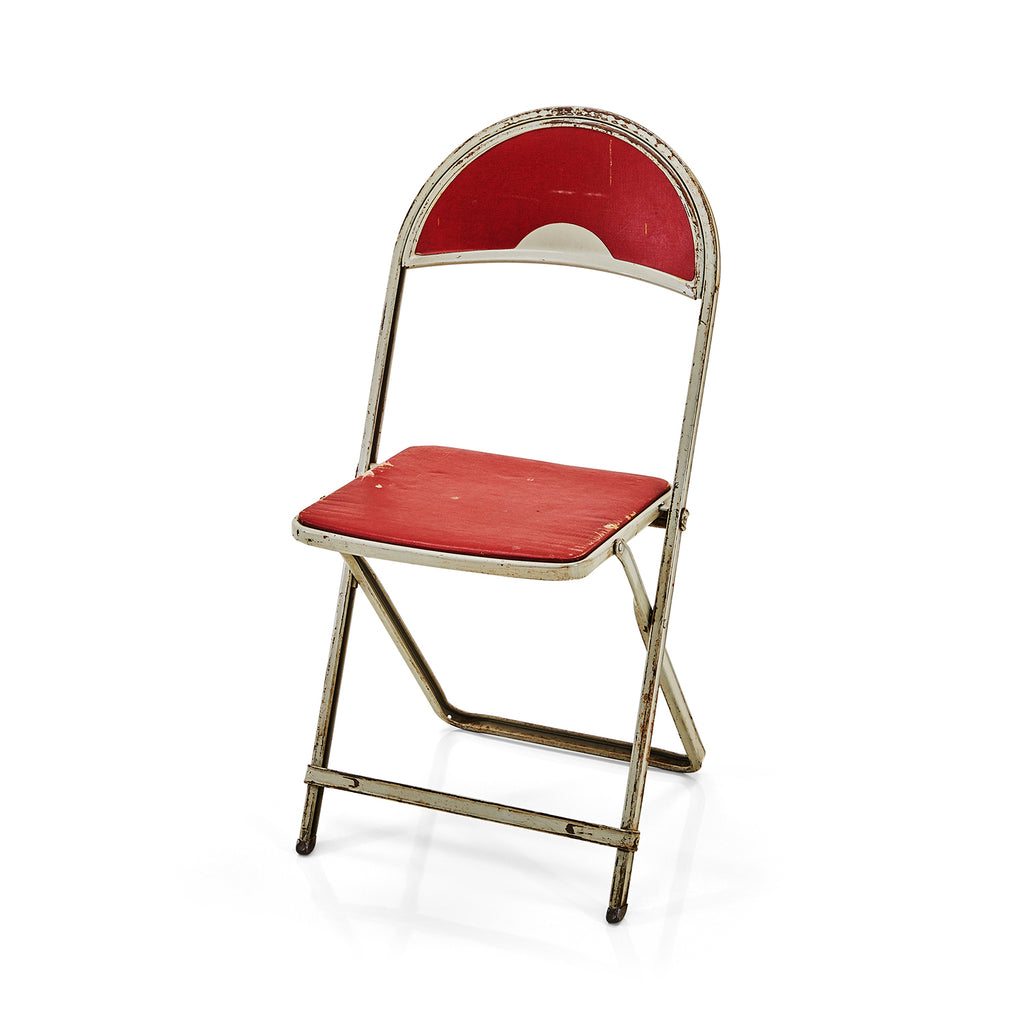 Red Folding Card Table Chair