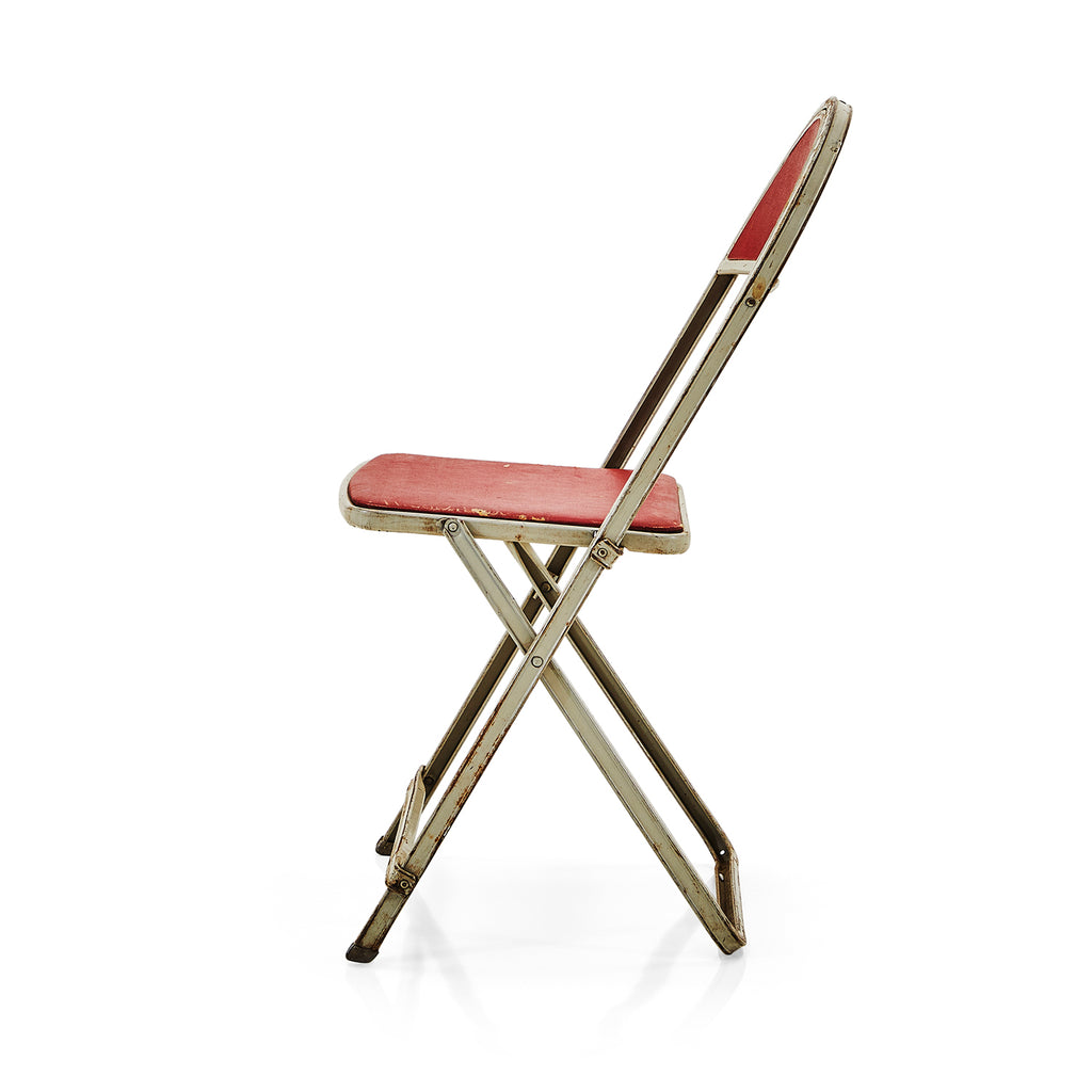Red Folding Card Table Chair