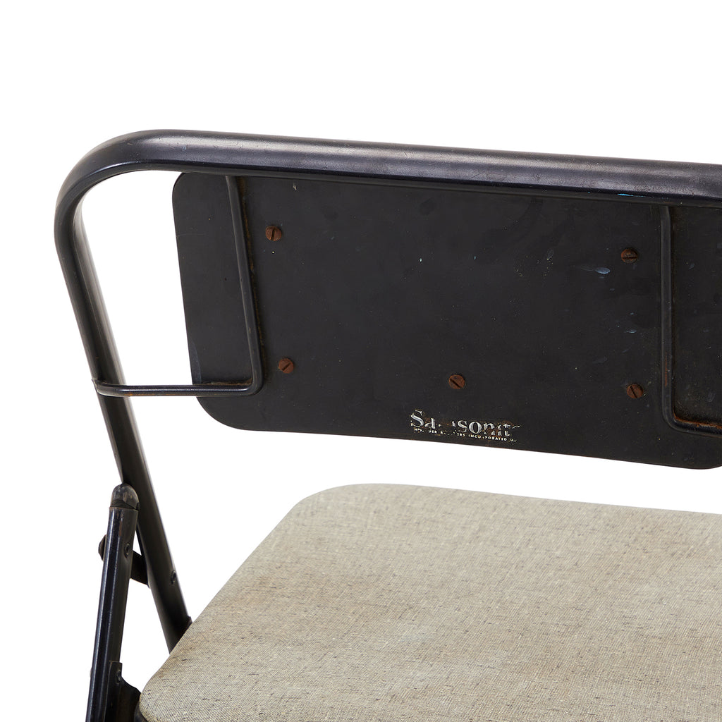 Grey Vinyl Folding Chair