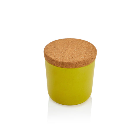 Green Plastic Container with Cork Lid (A+D)