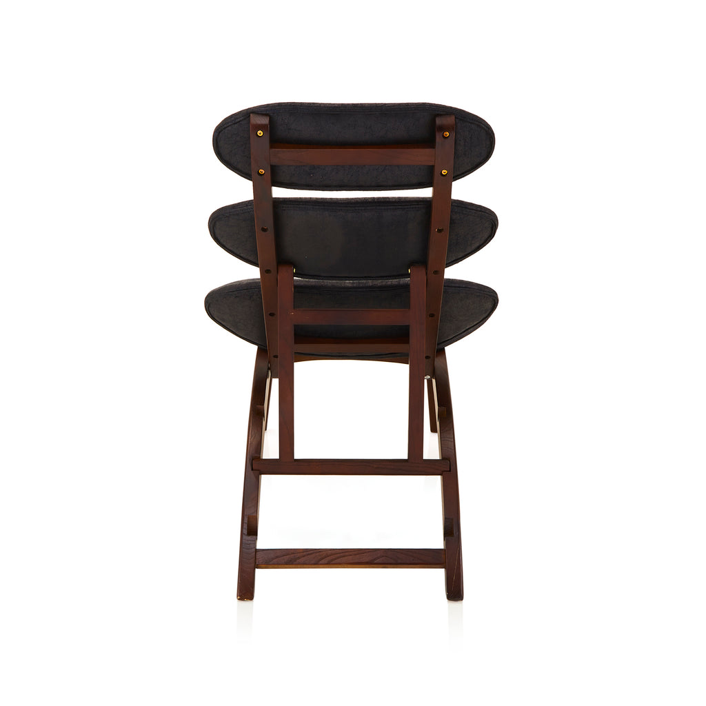 Black 4-Pad Modern Lounge Chair