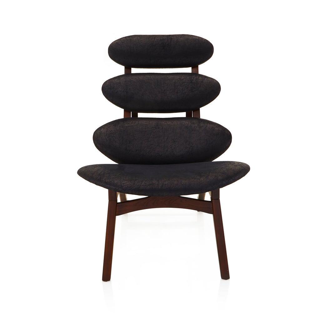 Black 4-Pad Modern Lounge Chair