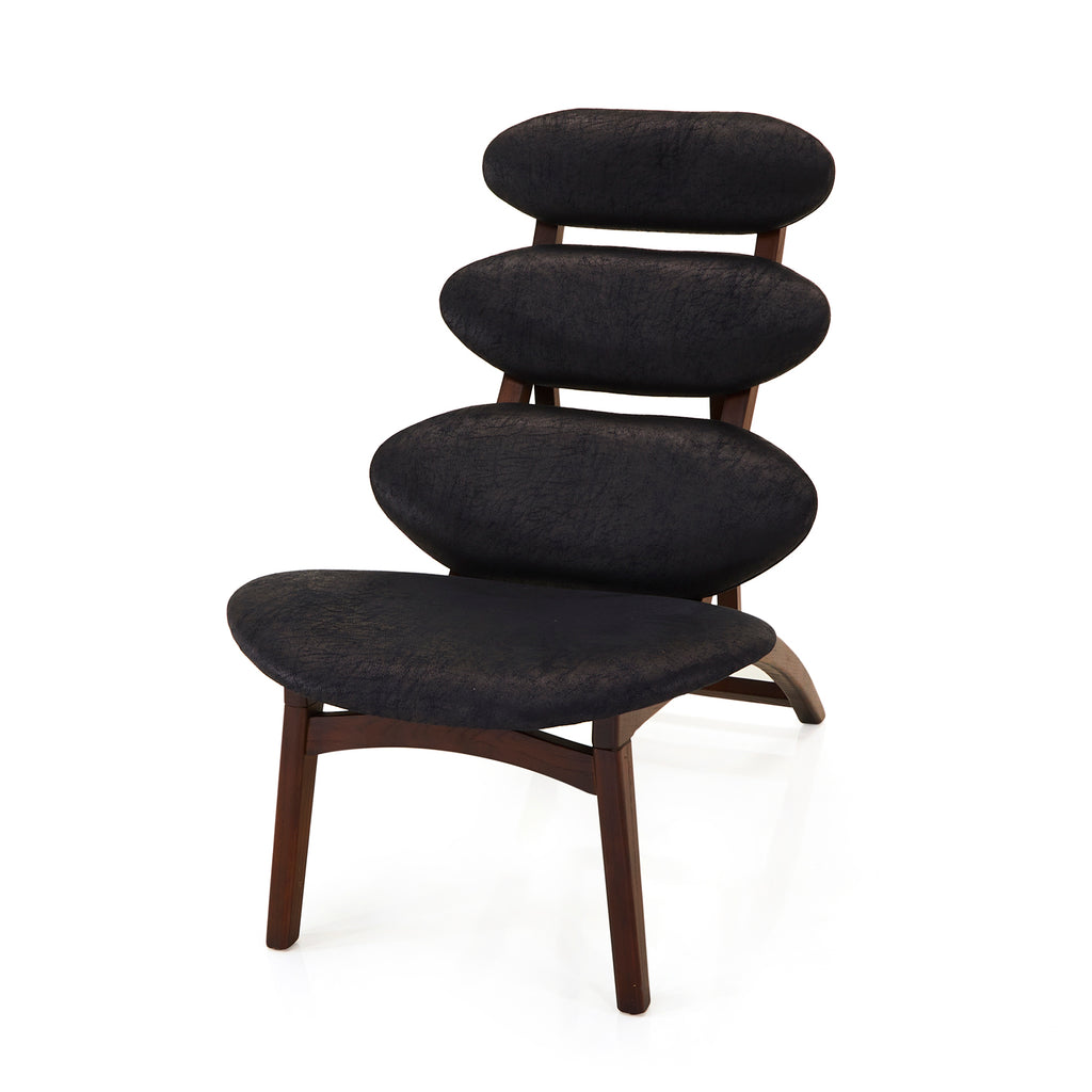 Black 4-Pad Modern Lounge Chair