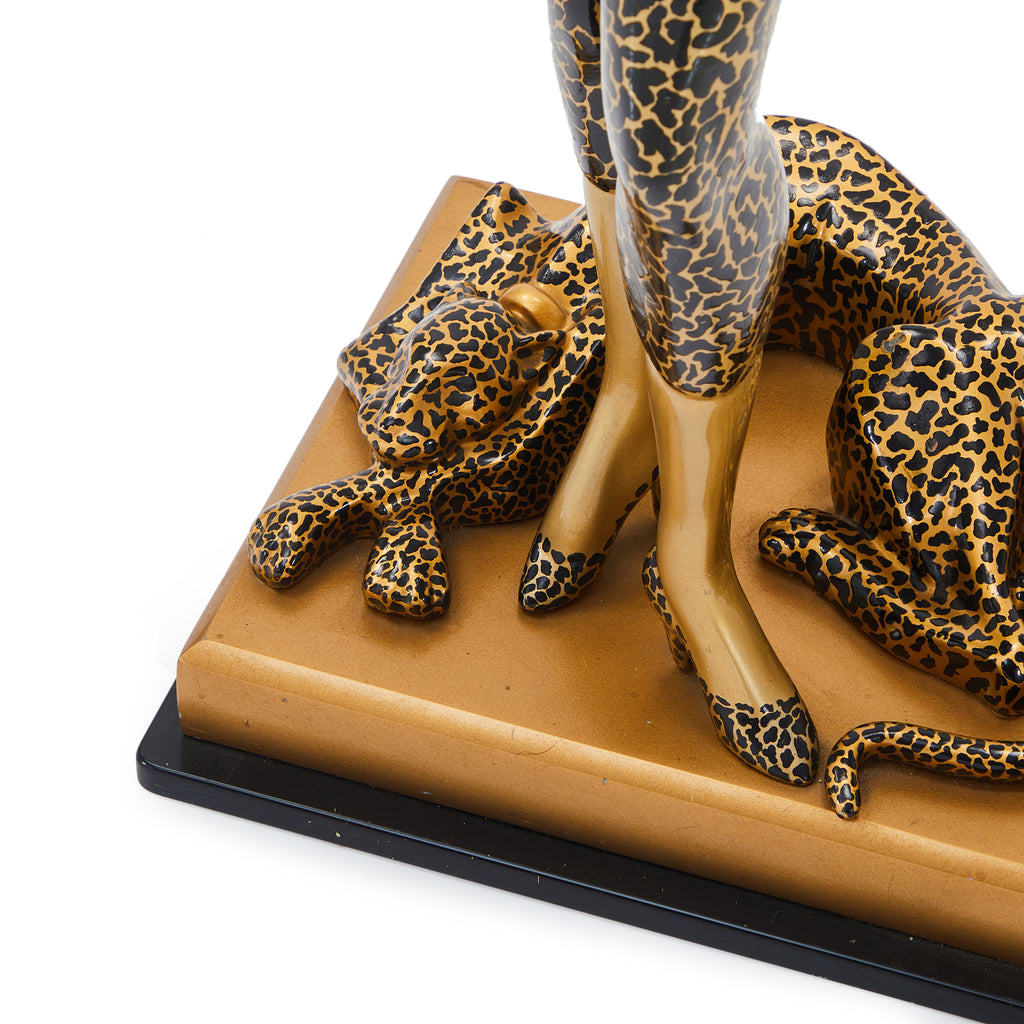 Gold Statue of Cheetah Woman