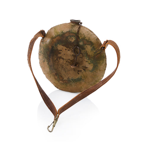 Green Leather Canteen