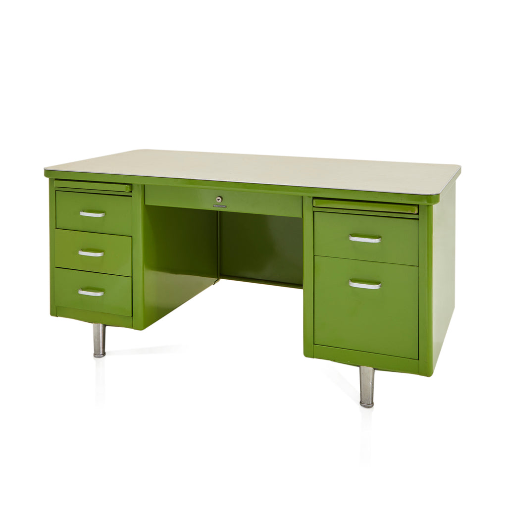 Green Metal Tanker Desk