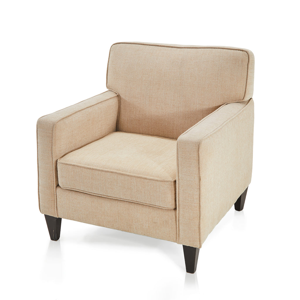 Beige Square Arm Chair