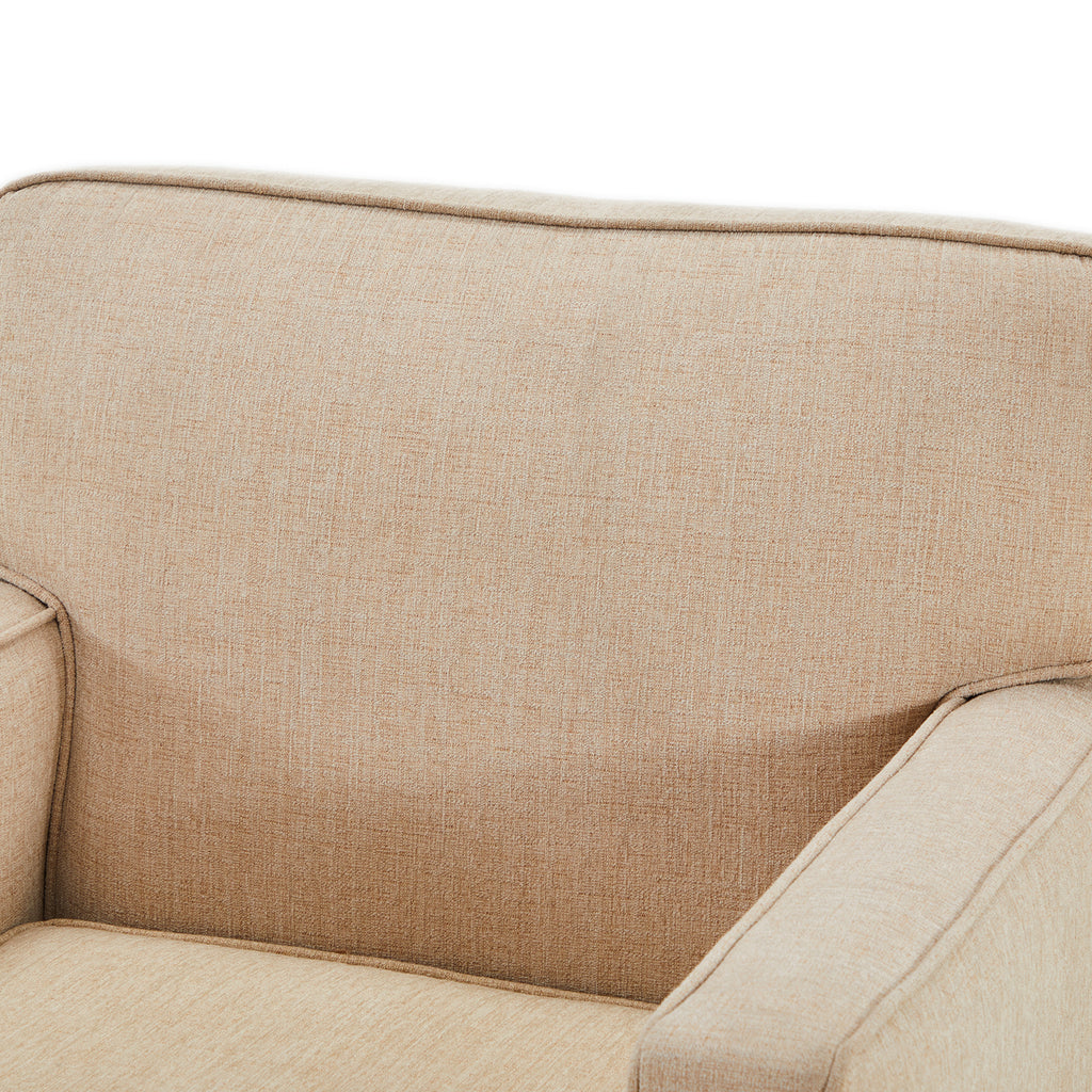 Beige Square Arm Chair
