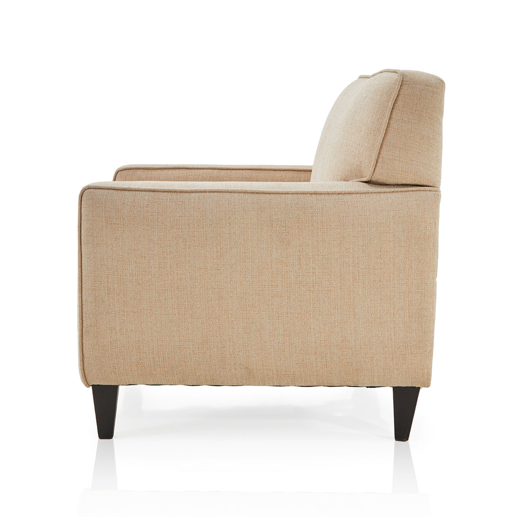Beige Square Arm Chair