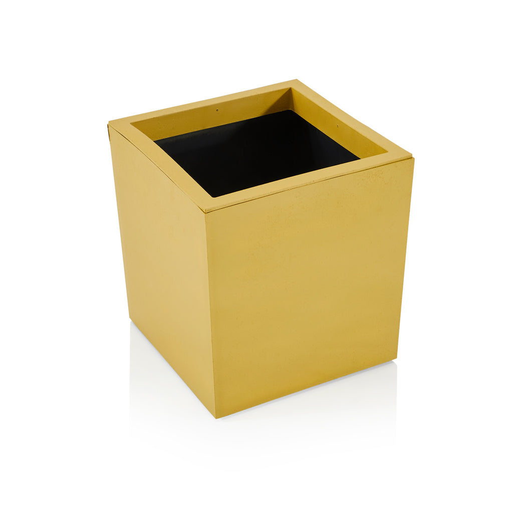 Yellow Wood Box Planter