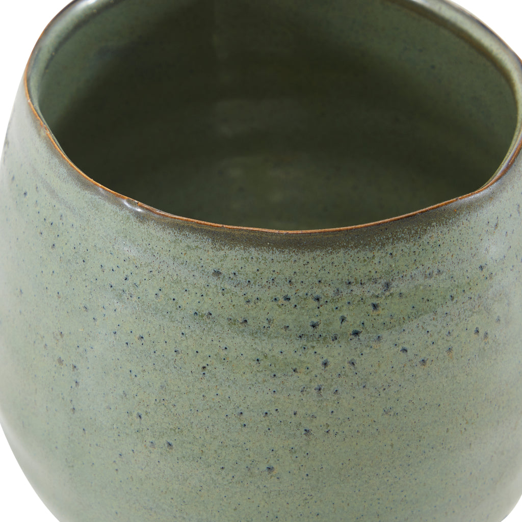 Green Medium Ceramic Planter (A+D)