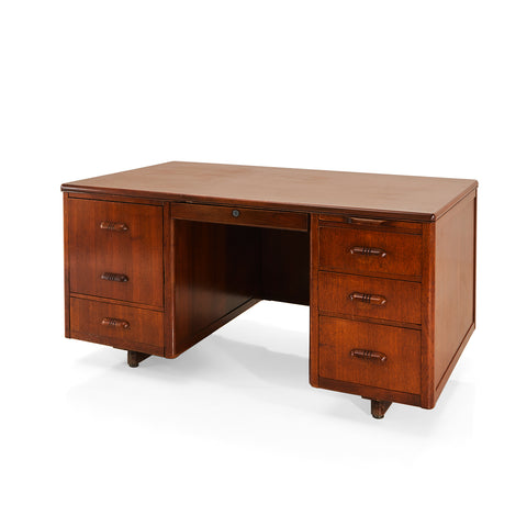 Wood Antique Mahogany Office Desk