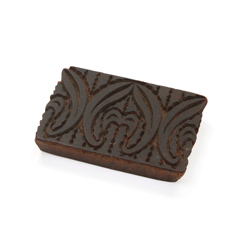 Black Rustic Wooden Floral Stamp (A+D)