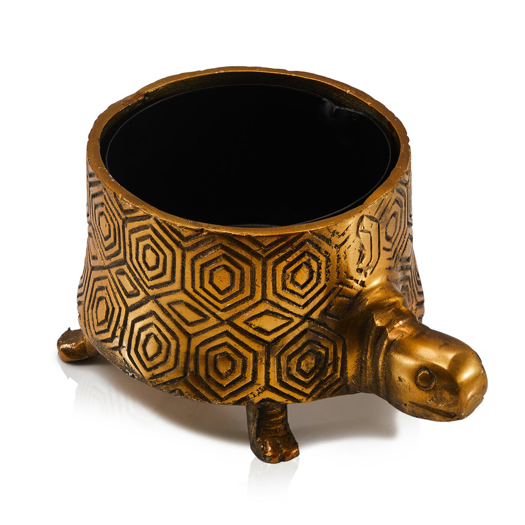 Gold Turtle Bowl Sculpture (A+D)