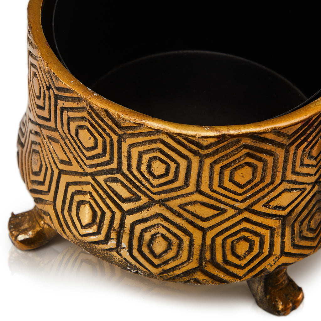 Gold Turtle Bowl Sculpture (A+D)