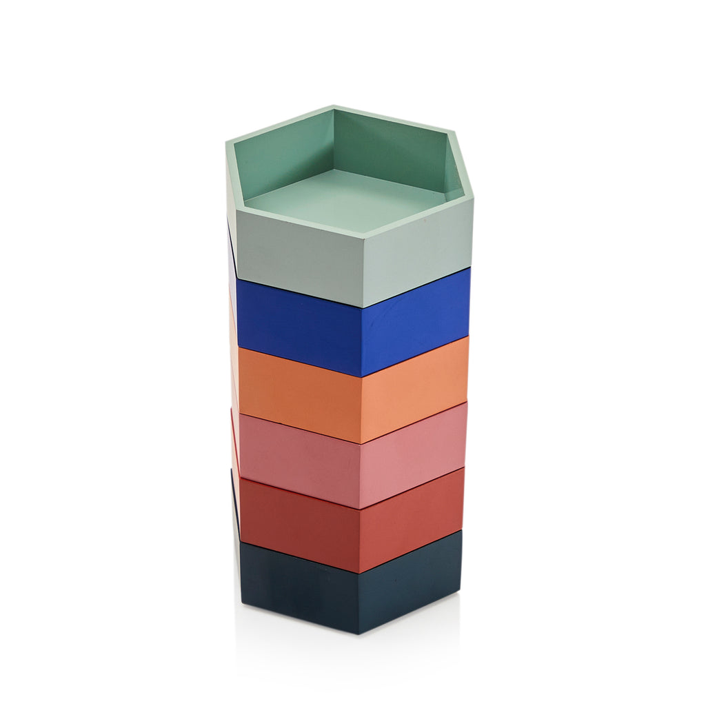Blue Small Hexagon Tray (A+D)