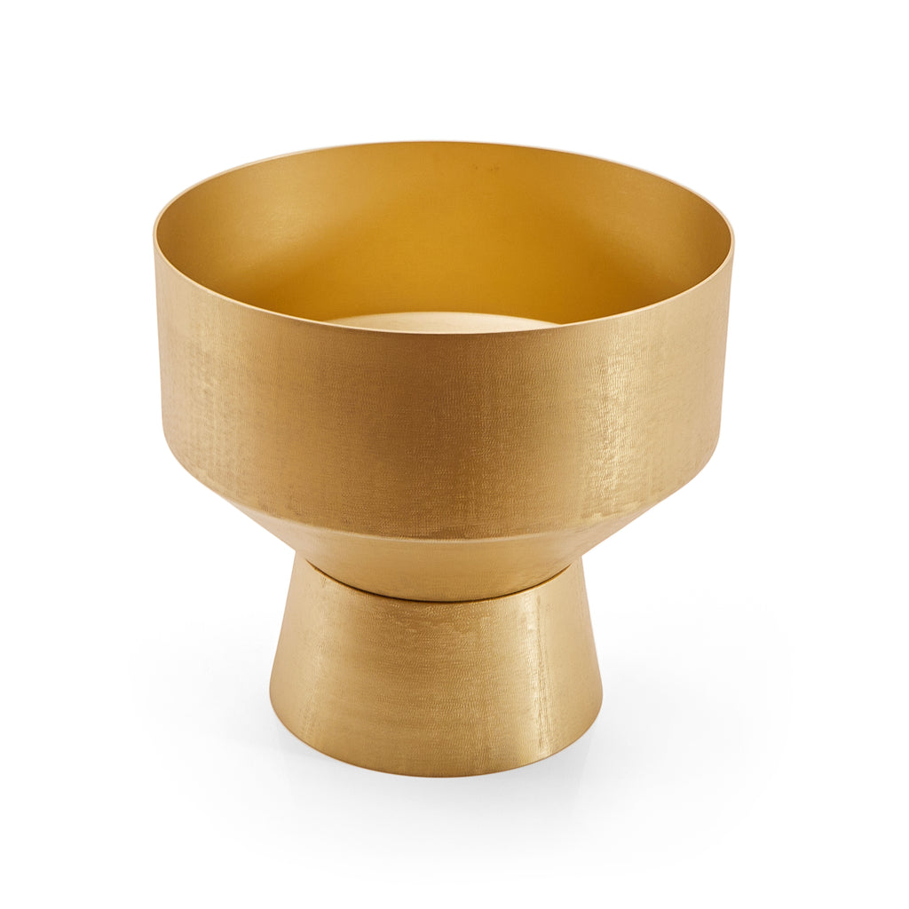 Golden Geometric Giant Chalice