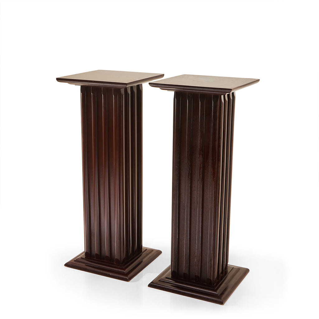 Dark Brown Wooden Column
