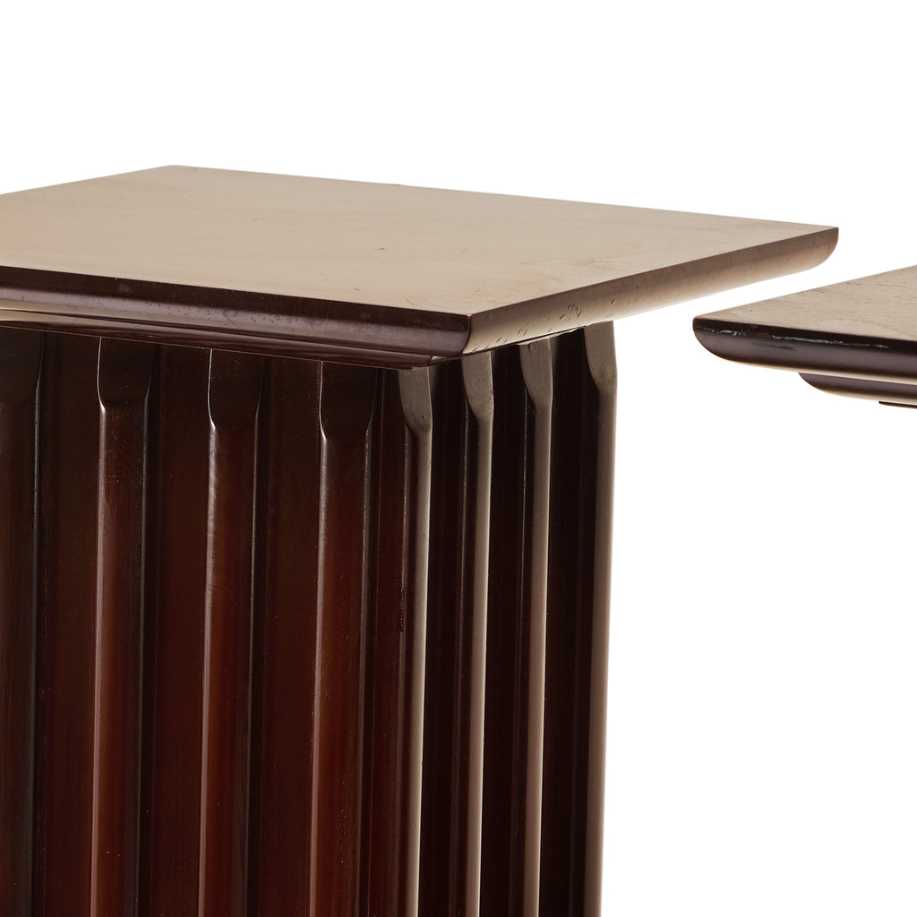 Dark Brown Wooden Column