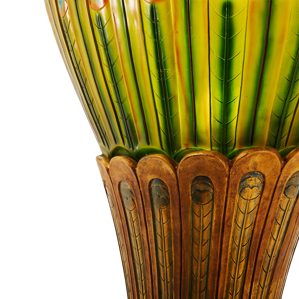 Gold Wavy Phoenix Floor Lamp