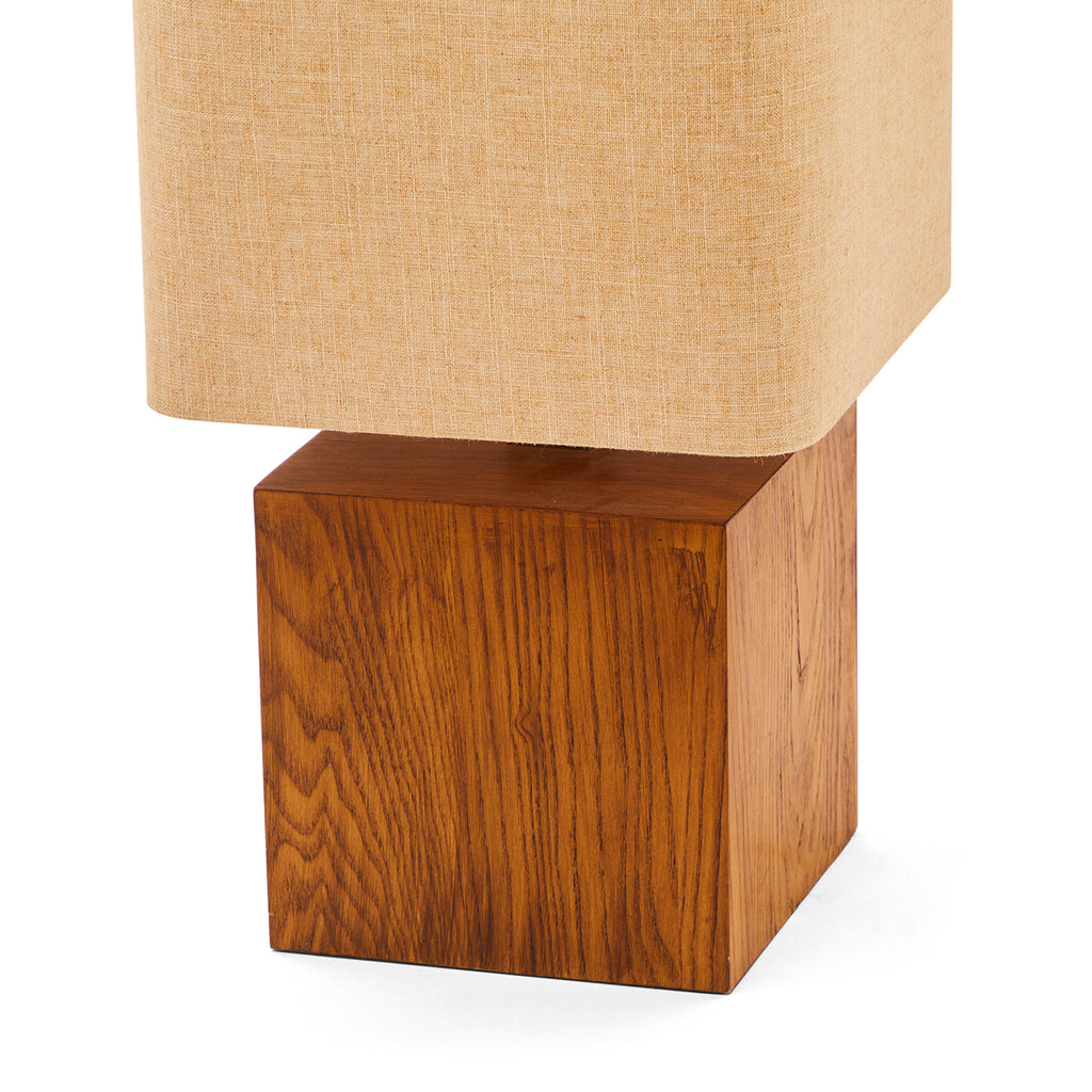 Wooden Cube Lamp